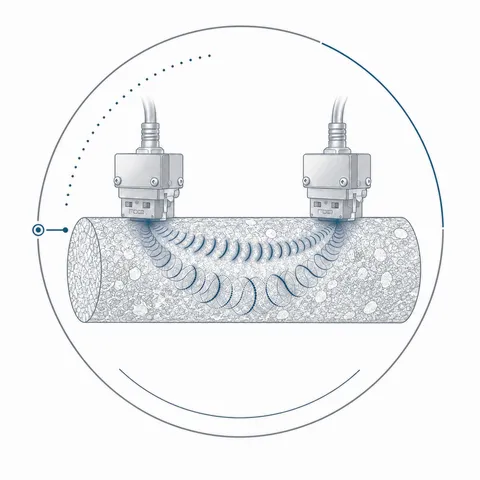 Ultrasonic measurements measurement illustration